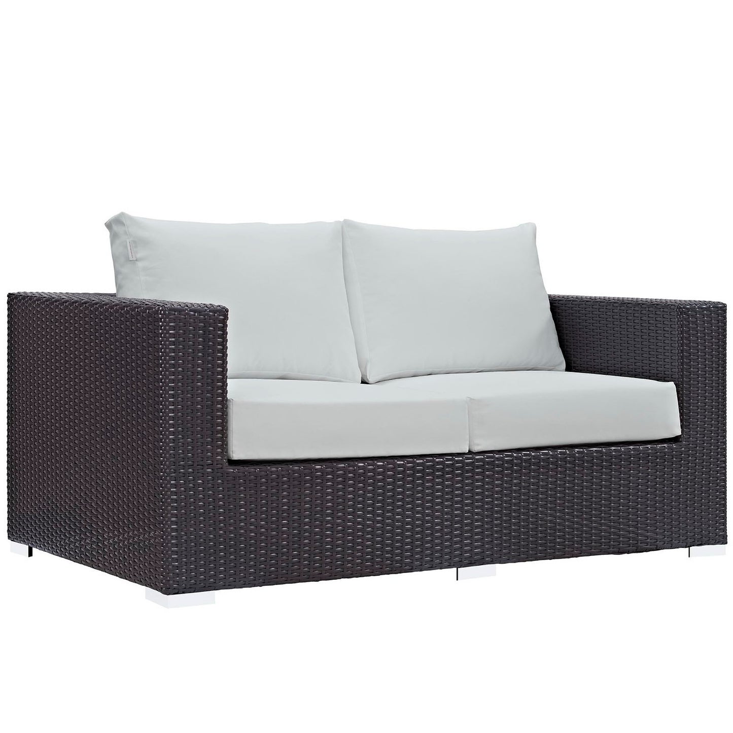 Modway - Convene 5 Piece Outdoor Patio Sofa Set by Modway  Outdoor Furniture Sofa Sectionals White - EEI-2158-EXP-WHI-SET
