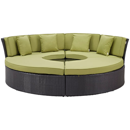 Modway Outlet Convene Circular Outdoor Patio Daybed Set by Modway  Outdoor Furniture Furniture Espresso Peridot - EEI-2171-EXP-PER-SET