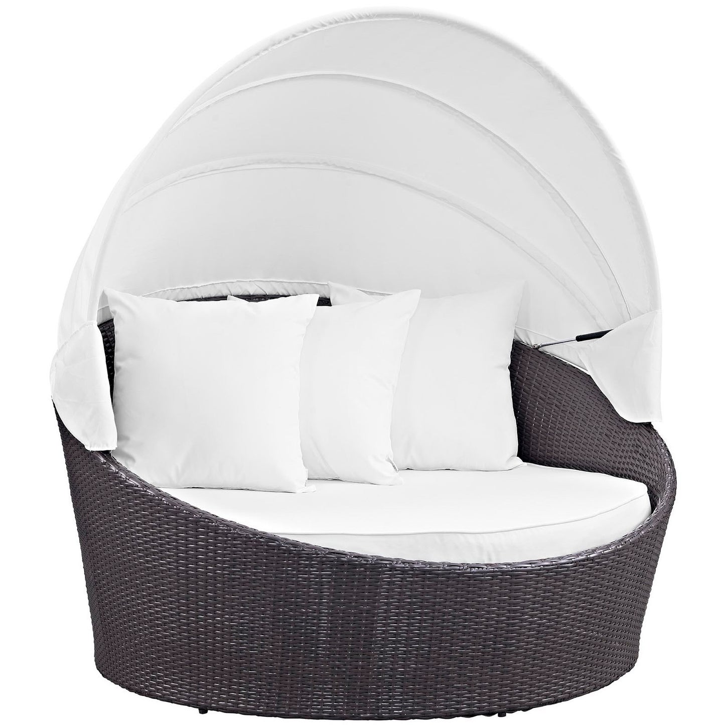 Modway - Convene Canopy Outdoor Patio Daybed by Modway  Outdoor Furniture Sofa Sectionals White - EEI-2175-EXP-WHI