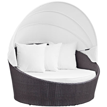 Modway - Convene Canopy Outdoor Patio Daybed by Modway  Outdoor Furniture Sofa Sectionals White - EEI-2175-EXP-WHI