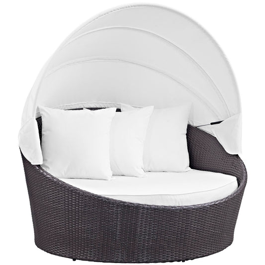 Modway - Convene Canopy Outdoor Patio Daybed by Modway  Outdoor Furniture Sofa Sectionals White - EEI-2175-EXP-WHI