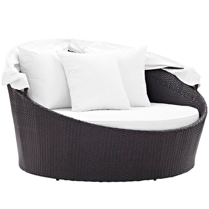 Modway - Convene Canopy Outdoor Patio Daybed by Modway  Outdoor Furniture Sofa Sectionals White - EEI-2175-EXP-WHI