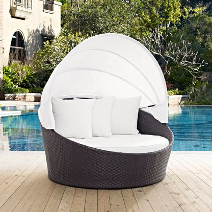 Modway - Convene Canopy Outdoor Patio Daybed by Modway  Outdoor Furniture Sofa Sectionals White - EEI-2175-EXP-WHI