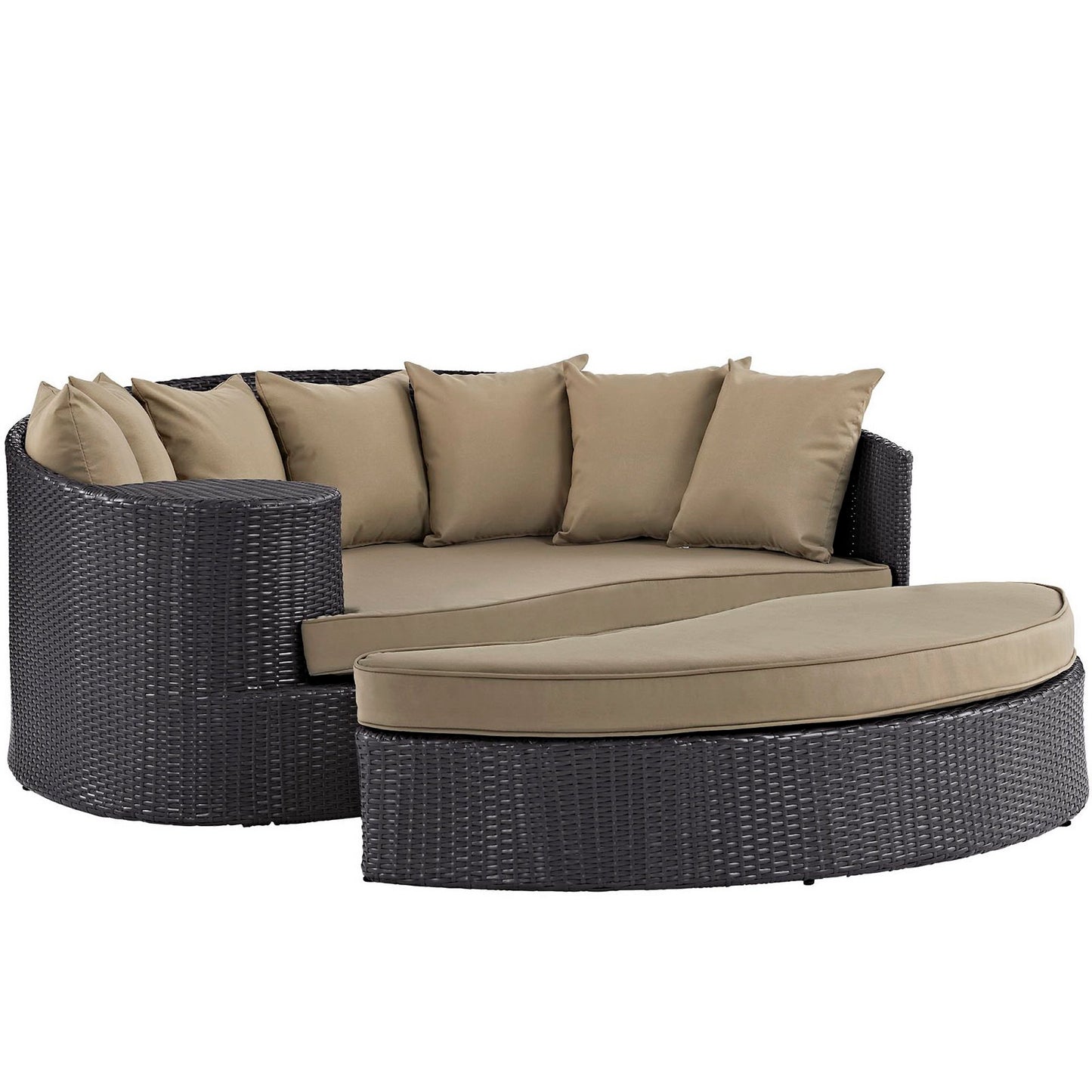 Modway Outlet Convene Outdoor Patio Daybed by Modway  Outdoor Furniture Furniture Espresso Mocha - EEI-2176-EXP-MOC