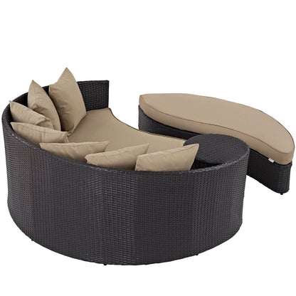Modway Outlet Convene Outdoor Patio Daybed by Modway  Outdoor Furniture Furniture Espresso Mocha - EEI-2176-EXP-MOC