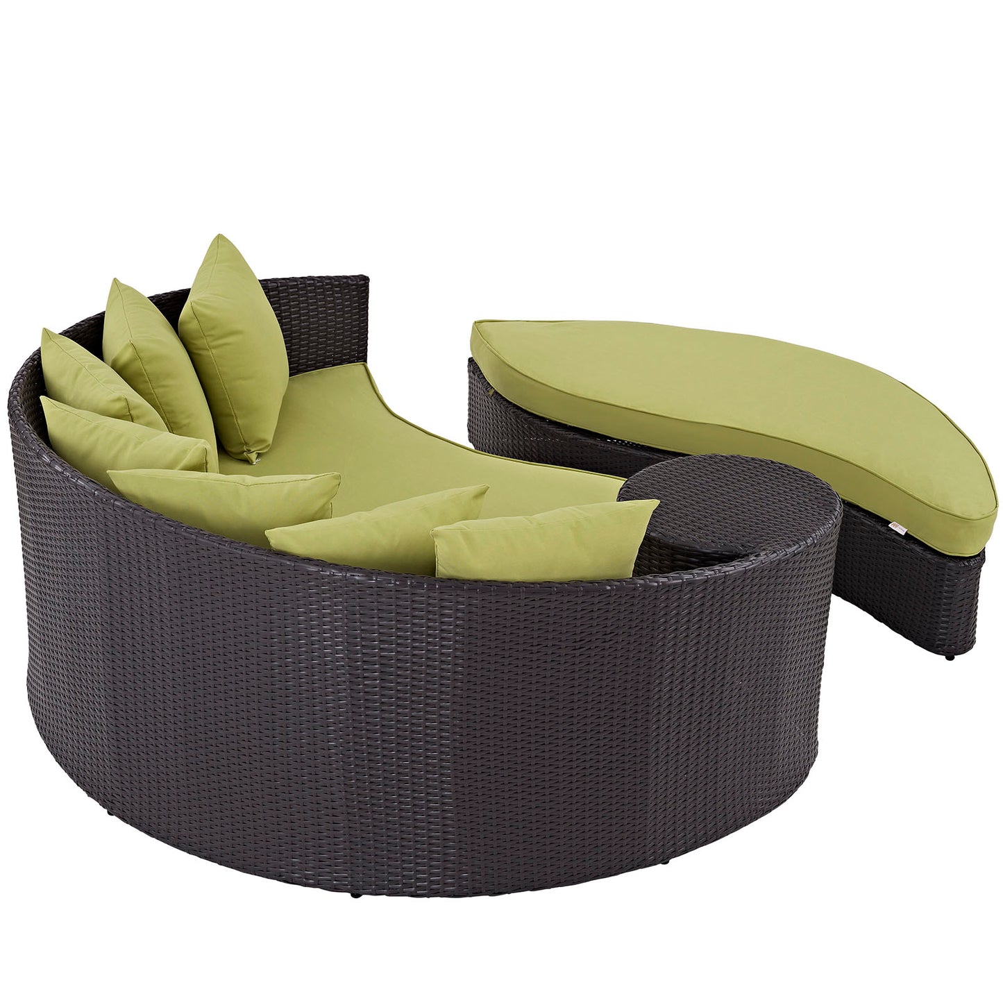 Modway Outlet Convene Outdoor Patio Daybed by Modway  Outdoor Furniture Furniture Espresso Peridot - EEI-2176-EXP-PER