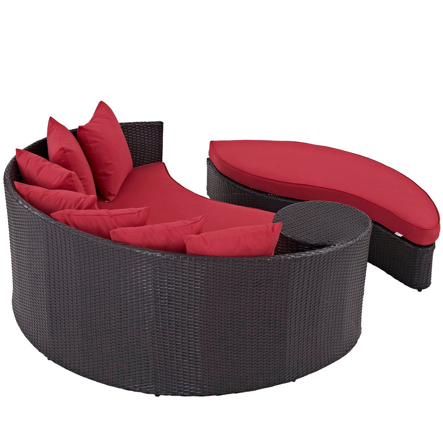Modway Outlet Convene Outdoor Patio Daybed by Modway  Outdoor Furniture Furniture Espresso Red - EEI-2176-EXP-RED