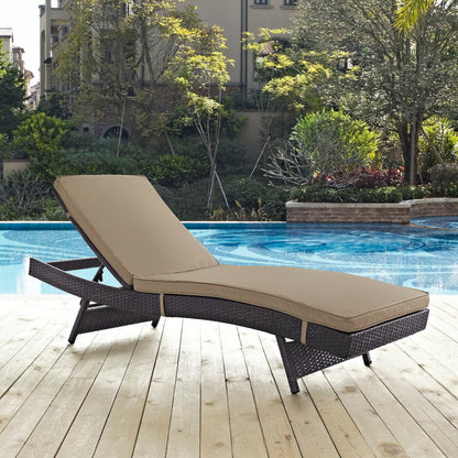 Modway Outlet Convene Outdoor Patio Chaise by Modway  Outdoor Furniture Furniture Espresso Mocha - EEI-2179-EXP-MOC