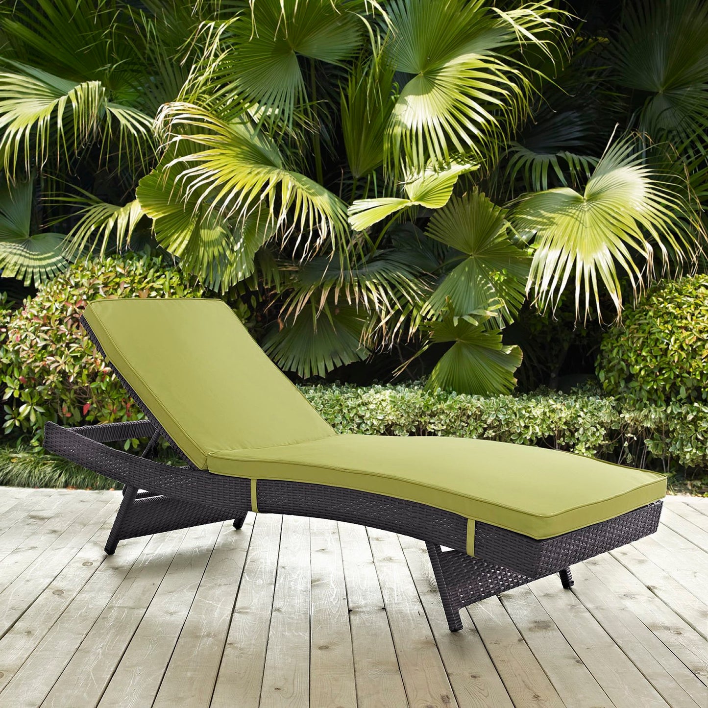 Modway Outlet Convene Outdoor Patio Chaise by Modway  Outdoor Furniture Furniture Espresso Peridot - EEI-2179-EXP-PER