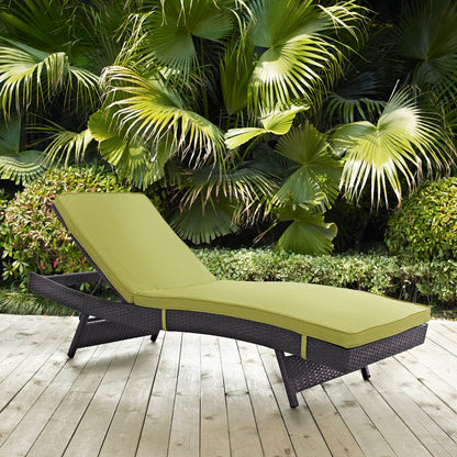 Modway Outlet Convene Outdoor Patio Chaise by Modway  Outdoor Furniture Furniture Espresso Peridot - EEI-2179-EXP-PER