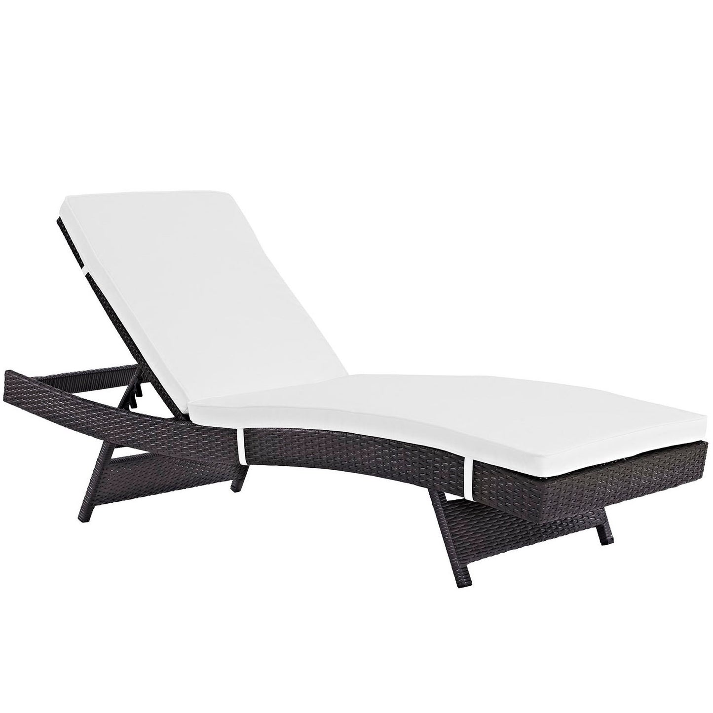 Modway - Convene Outdoor Patio Chaise by Modway  Outdoor Furniture Sofa Sectionals White - EEI-2179-EXP-WHI