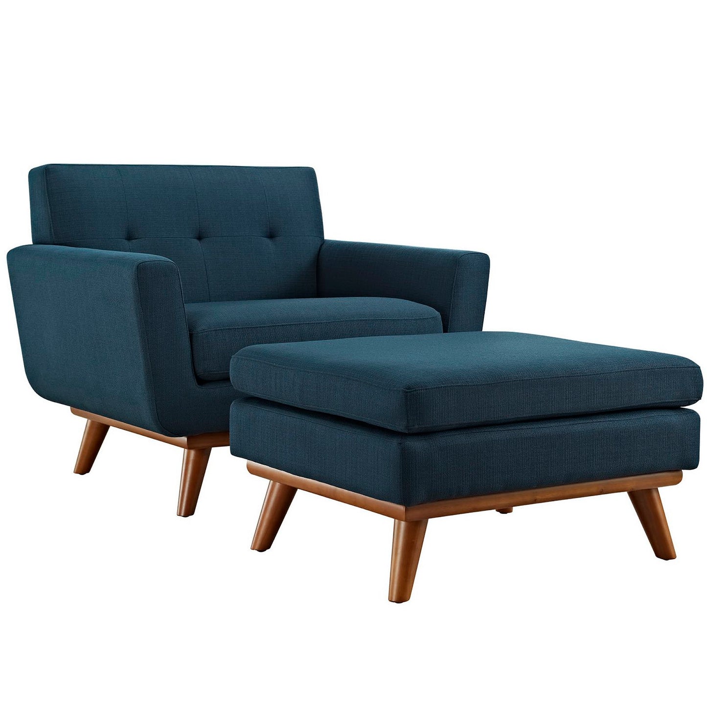 Modway - Engage 2 Piece Armchair and Ottoman by Modway  Living Room Sofas and Armchairs Blue - EEI-2187-AZU-SET