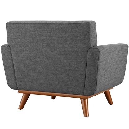 Modway - Engage 2 Piece Armchair and Ottoman by Modway  Living Room Sofas and Armchairs Gray - EEI-2187-DOR-SET