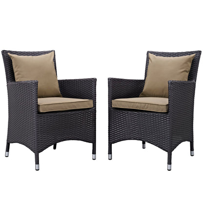 Modway Outlet Convene 2 Piece Outdoor Patio Dining Set by Modway  Outdoor Furniture Furniture Espresso Mocha - EEI-2188-EXP-MOC-SET