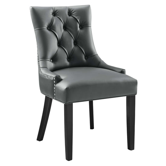 Modway - Regent Tufted Vegan Leather Dining Chair by Modway  Bar and Dining Dining Chairs Gray - EEI-2222-GRY