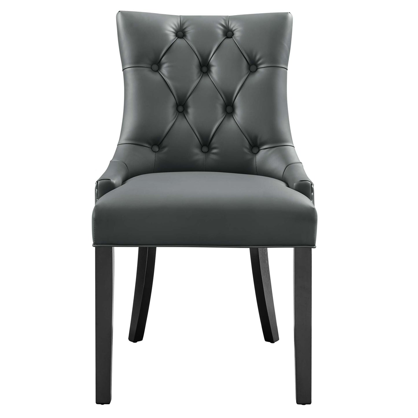 Modway - Regent Tufted Vegan Leather Dining Chair by Modway  Bar and Dining Dining Chairs Gray - EEI-2222-GRY