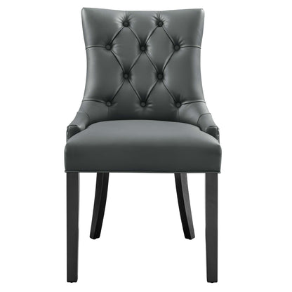 Modway - Regent Tufted Vegan Leather Dining Chair by Modway  Bar and Dining Dining Chairs Gray - EEI-2222-GRY