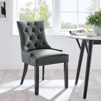 Modway - Regent Tufted Vegan Leather Dining Chair by Modway  Bar and Dining Dining Chairs Gray - EEI-2222-GRY