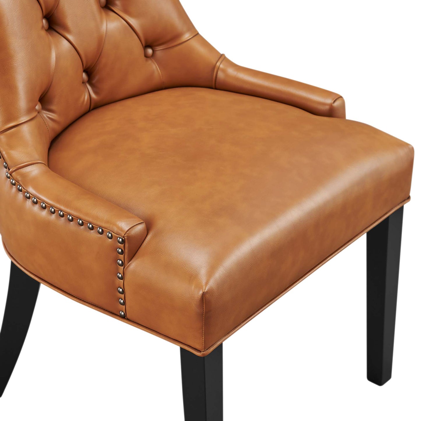 Modway - Regent Tufted Vegan Leather Dining Chair by Modway  Bar and Dining Dining Chairs Brown - EEI-2222-TAN