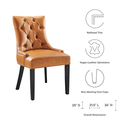 Modway - Regent Tufted Vegan Leather Dining Chair by Modway  Bar and Dining Dining Chairs Brown - EEI-2222-TAN