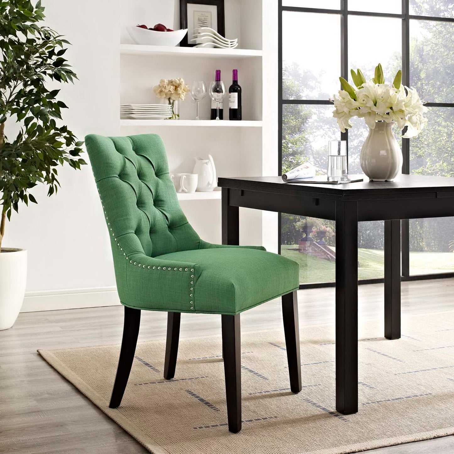 Modway Outlet Regent Tufted Fabric Dining Chair by Modway  Bar and Dining Furniture Kelly Green - EEI-2223-GRN