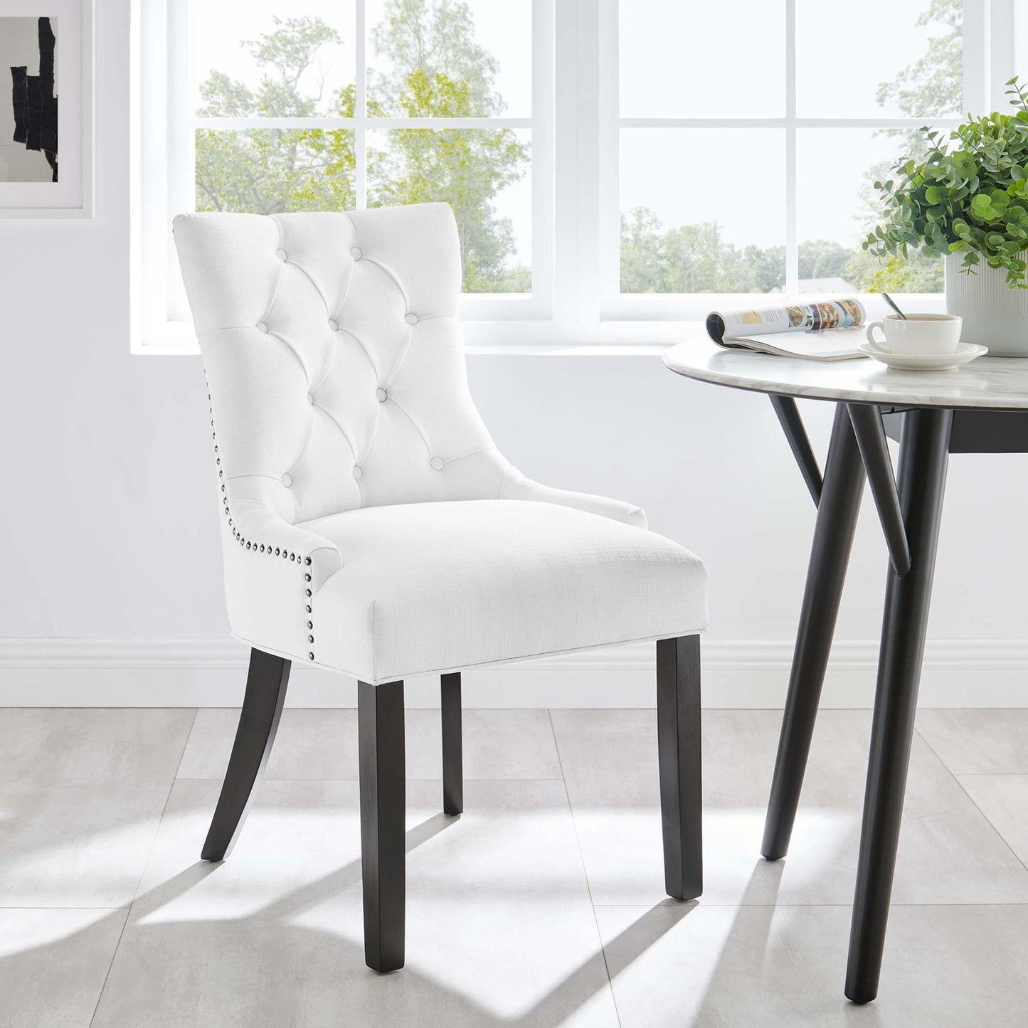 Modway - Regent Tufted Fabric Dining Chair by Modway  Bar and Dining Dining Chairs White - EEI-2223-WHI
