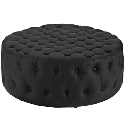 Modway - Amour Upholstered Vinyl Ottoman by Modway  Living Room Sofas and Armchairs Black - EEI-2224-BLK