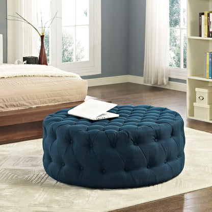 Modway - Amour Upholstered Fabric Ottoman by Modway  Living Room Sofas and Armchairs Blue - EEI-2225-AZU