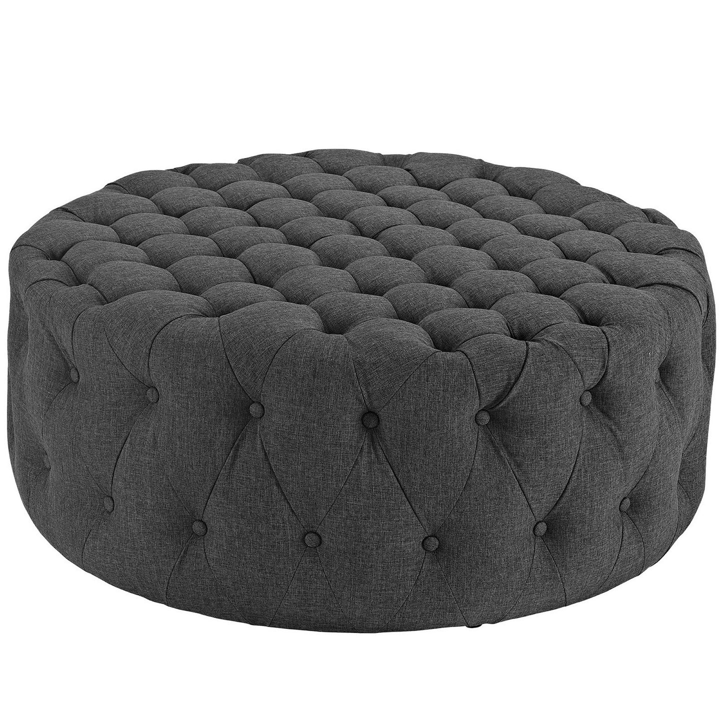 Modway - Amour Upholstered Fabric Ottoman by Modway  Living Room Sofas and Armchairs Gray - EEI-2225-GRY