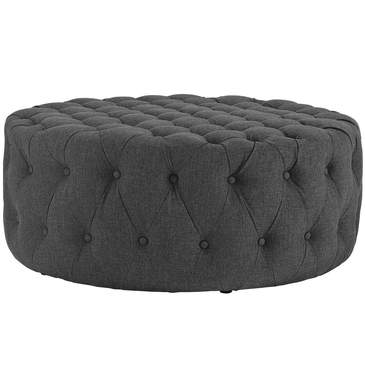 Modway - Amour Upholstered Fabric Ottoman by Modway  Living Room Sofas and Armchairs Gray - EEI-2225-GRY