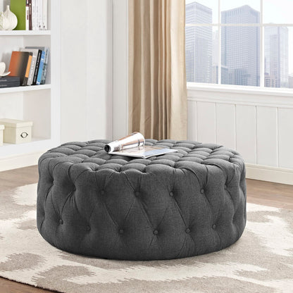 Modway - Amour Upholstered Fabric Ottoman by Modway  Living Room Sofas and Armchairs Gray - EEI-2225-GRY