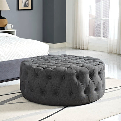 Modway - Amour Upholstered Fabric Ottoman by Modway  Living Room Sofas and Armchairs Gray - EEI-2225-GRY