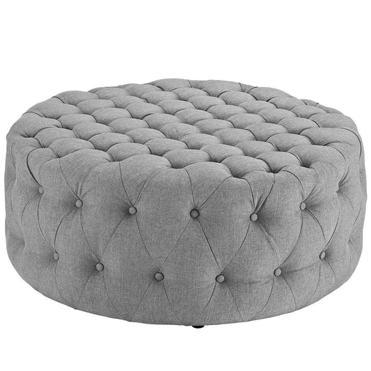 Modway - Amour Upholstered Fabric Ottoman by Modway  Living Room Sofas and Armchairs Gray - EEI-2225-LGR