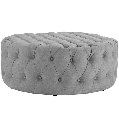 Modway - Amour Upholstered Fabric Ottoman by Modway  Living Room Sofas and Armchairs Gray - EEI-2225-LGR