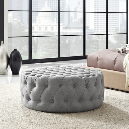Modway - Amour Upholstered Fabric Ottoman by Modway  Living Room Sofas and Armchairs Gray - EEI-2225-LGR