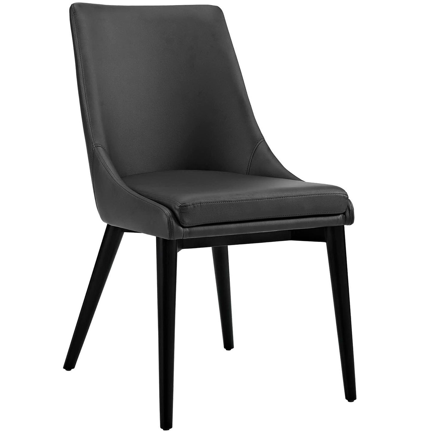 Modway - Viscount Vegan Leather Dining Chair by Modway  Bar and Dining Dining Chairs Black - EEI-2226-BLK