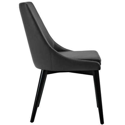 Modway - Viscount Vegan Leather Dining Chair by Modway  Bar and Dining Dining Chairs Black - EEI-2226-BLK