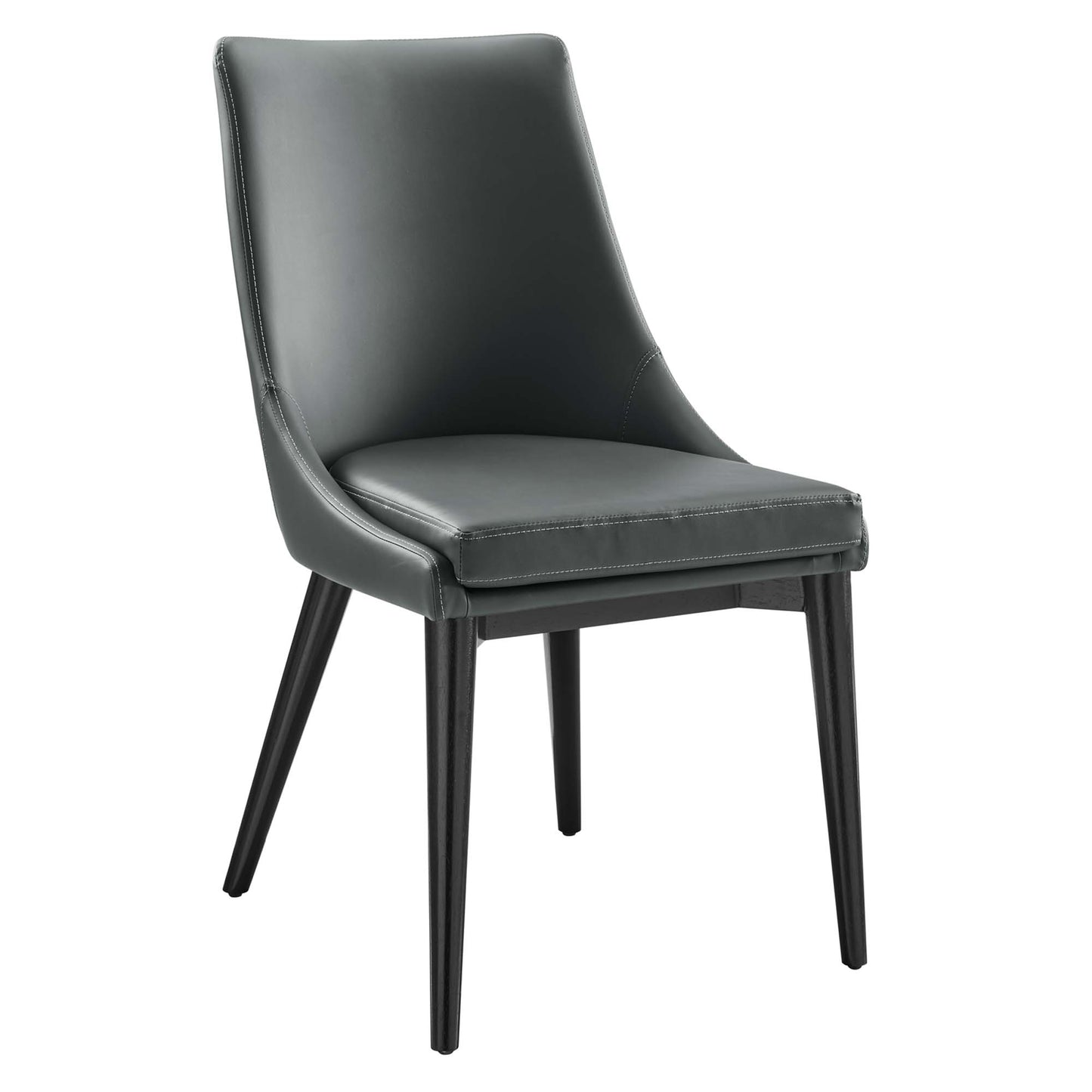 Modway - Viscount Vegan Leather Dining Chair by Modway  Bar and Dining Dining Chairs Gray - EEI-2226-GRY