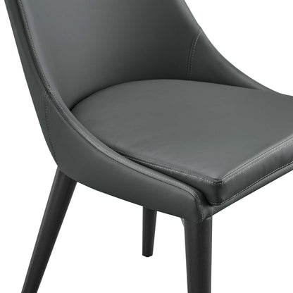 Modway - Viscount Vegan Leather Dining Chair by Modway  Bar and Dining Dining Chairs Gray - EEI-2226-GRY