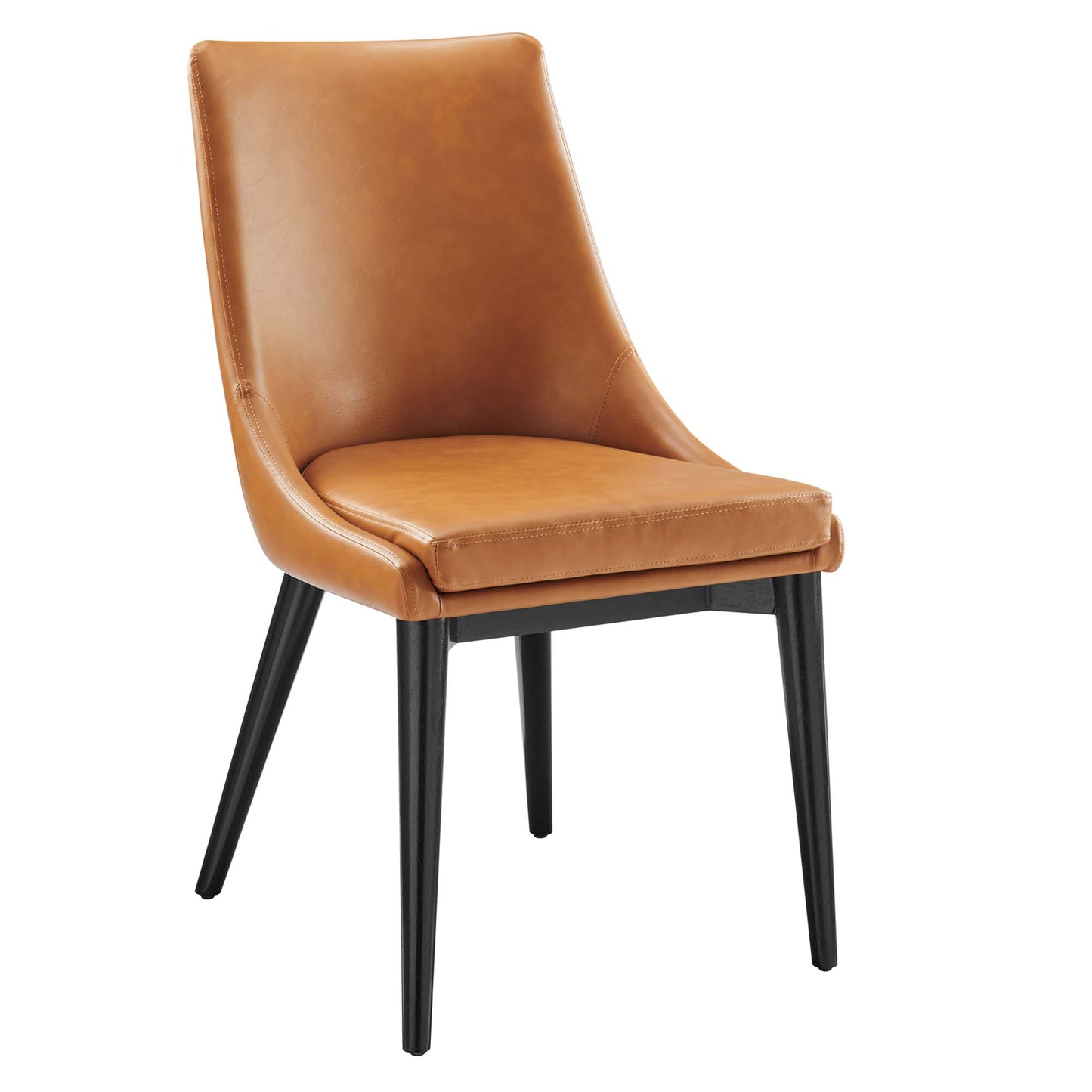 Modway - Viscount Vegan Leather Dining Chair by Modway  Bar and Dining Dining Chairs Brown - EEI-2226-TAN