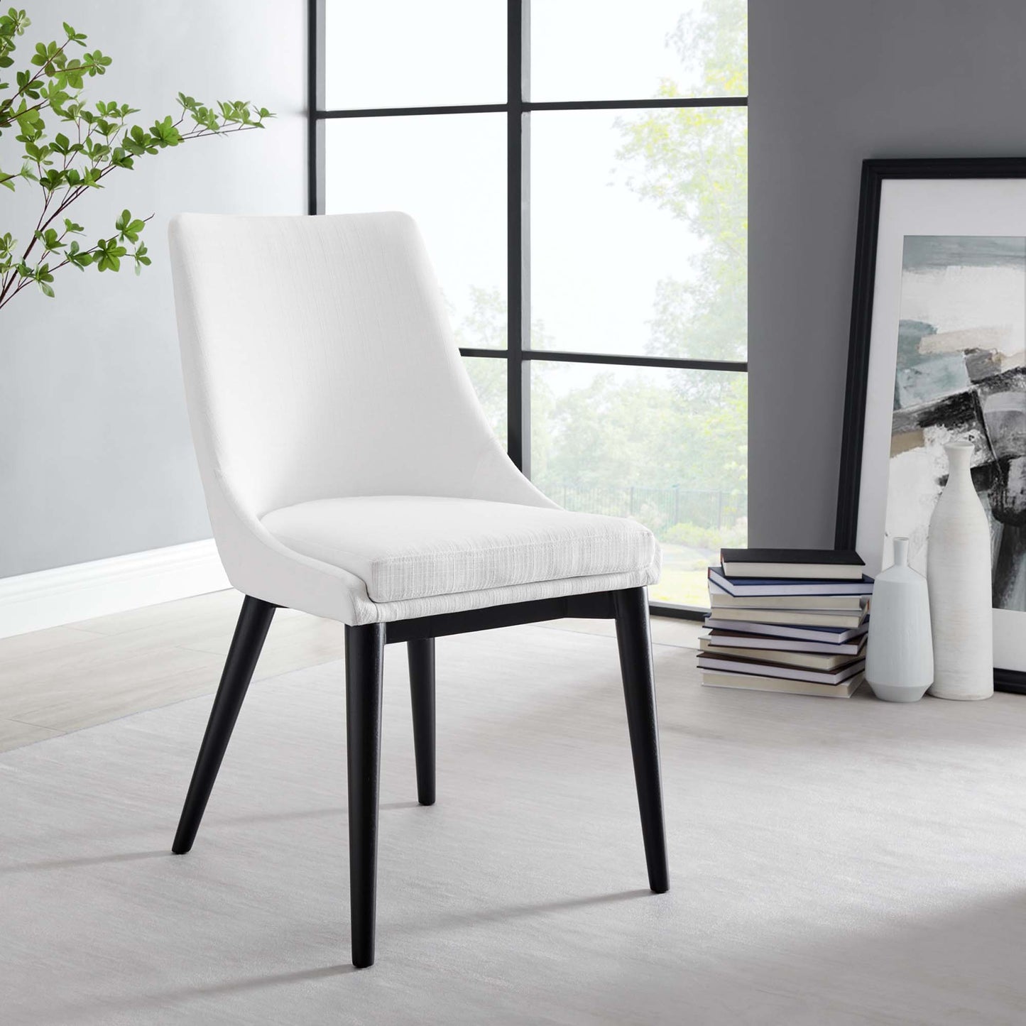 Modway - Viscount Fabric Dining Chair by Modway  Bar and Dining Dining Chairs White - EEI-2227-WHI