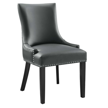 Modway - Marquis Vegan Leather Dining Chair by Modway  Bar and Dining Dining Chairs Gray - EEI-2228-GRY