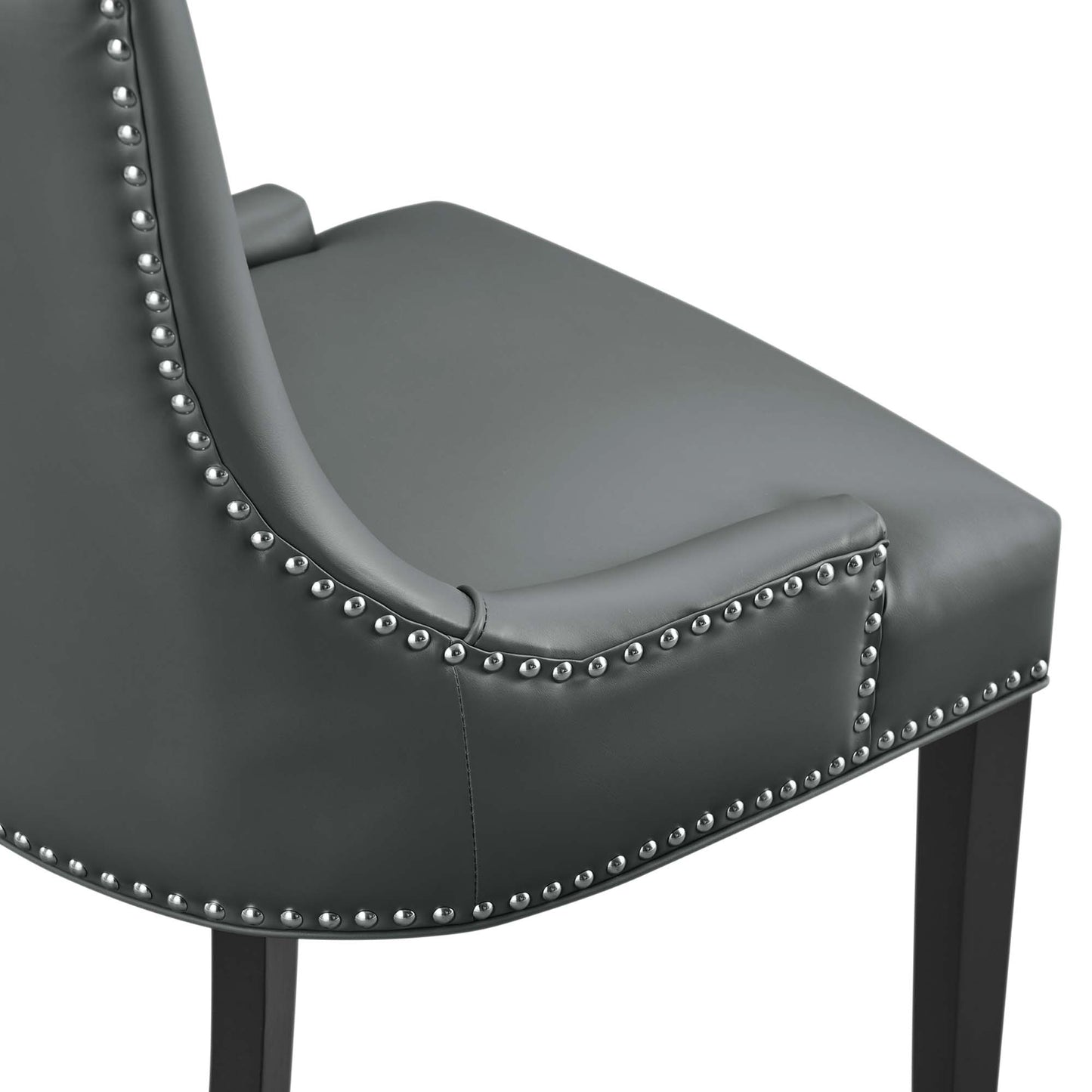 Modway - Marquis Vegan Leather Dining Chair by Modway  Bar and Dining Dining Chairs Gray - EEI-2228-GRY
