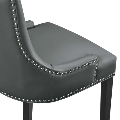 Modway - Marquis Vegan Leather Dining Chair by Modway  Bar and Dining Dining Chairs Gray - EEI-2228-GRY