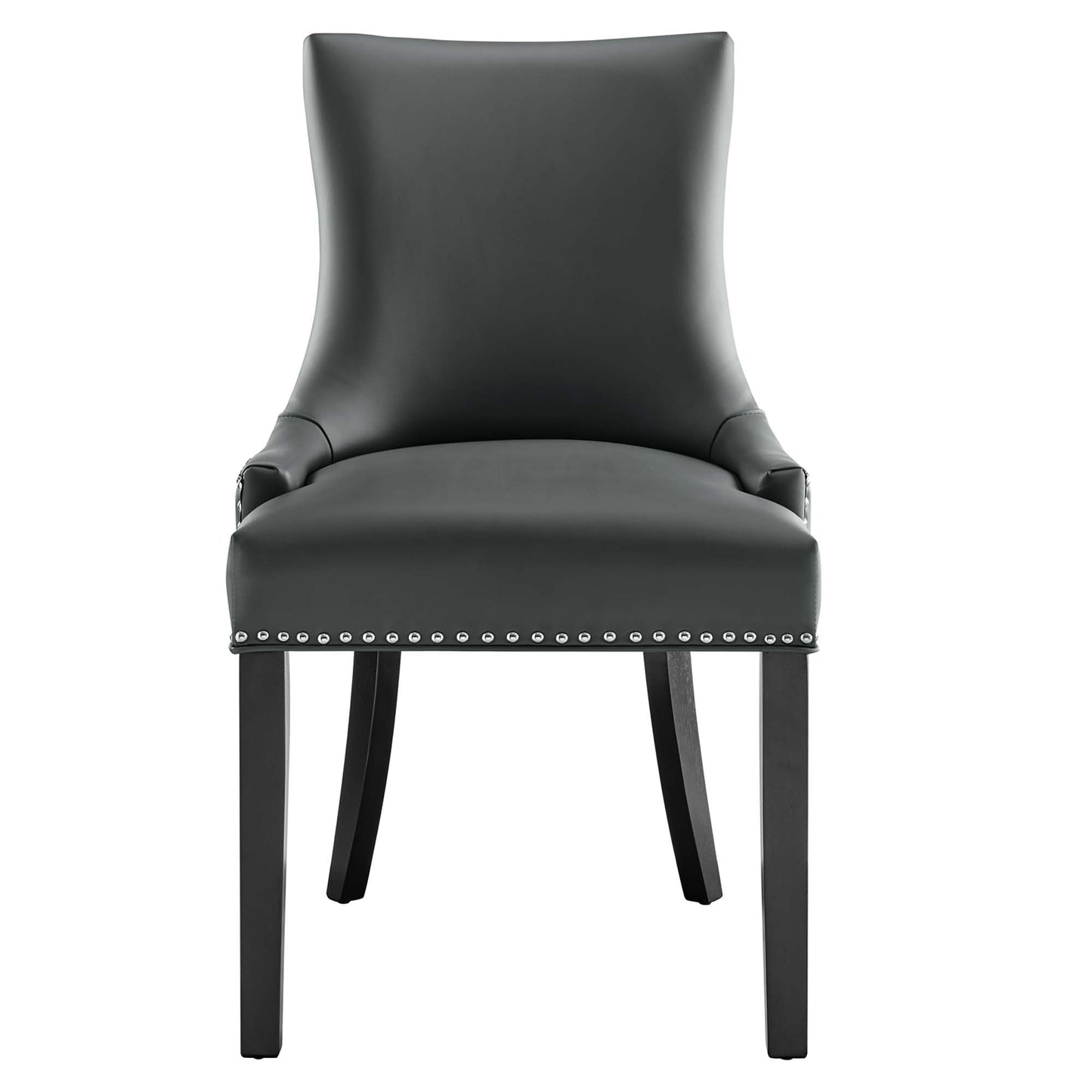 Modway - Marquis Vegan Leather Dining Chair by Modway  Bar and Dining Dining Chairs Gray - EEI-2228-GRY