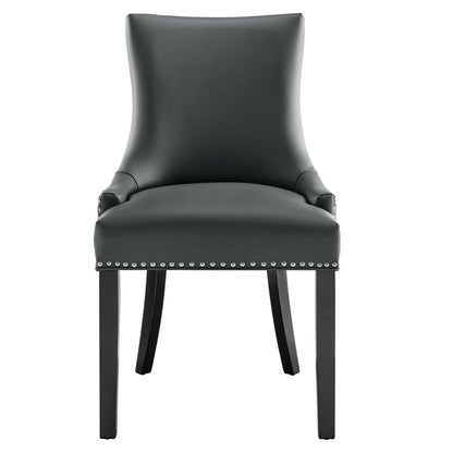 Modway - Marquis Vegan Leather Dining Chair by Modway  Bar and Dining Dining Chairs Gray - EEI-2228-GRY