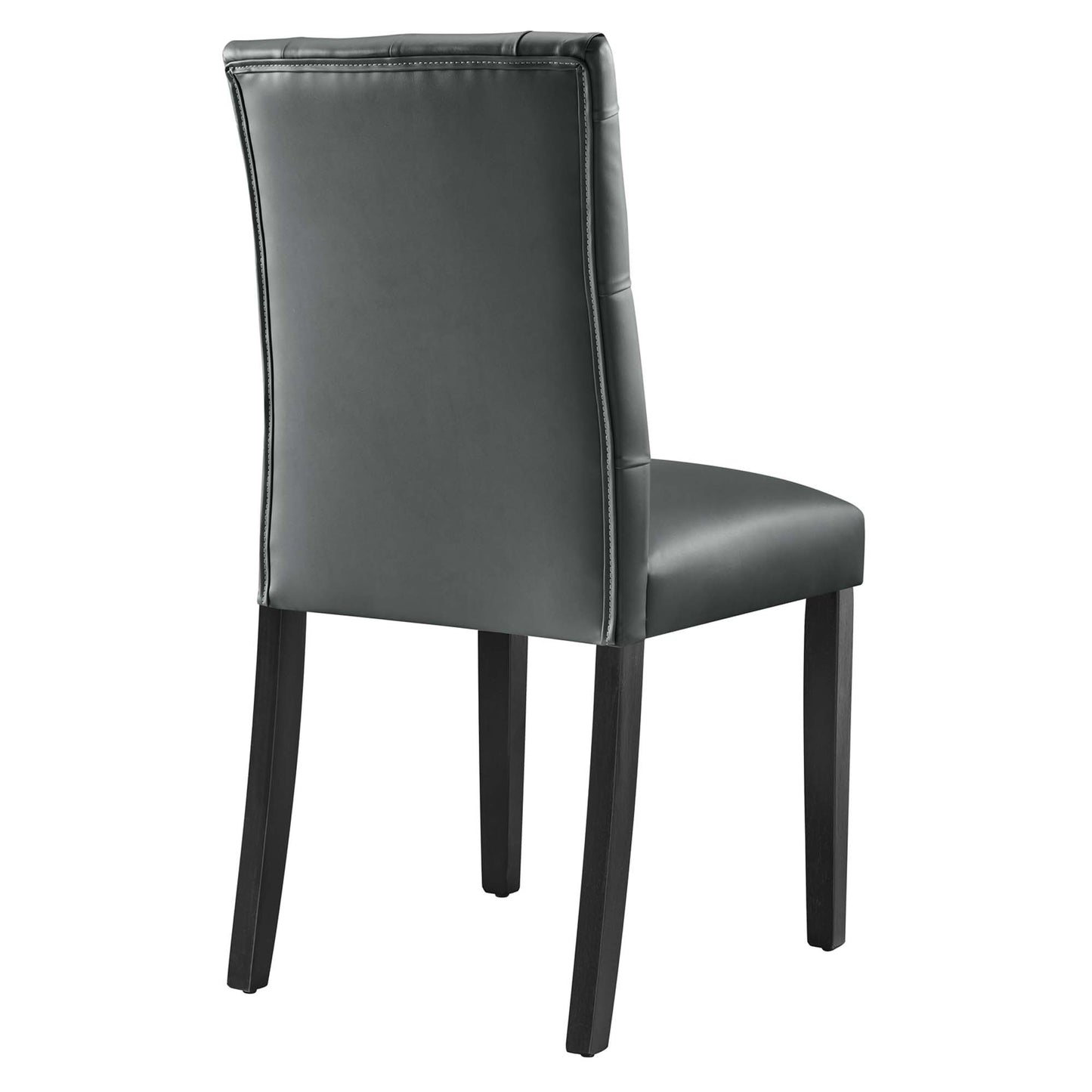 Modway - Duchess Button Tufted Vegan Leather Dining Chair by Modway  Bar and Dining Dining Chairs Gray - EEI-2230-GRY