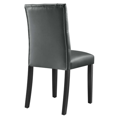 Modway - Duchess Button Tufted Vegan Leather Dining Chair by Modway  Bar and Dining Dining Chairs Gray - EEI-2230-GRY