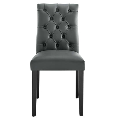 Modway - Duchess Button Tufted Vegan Leather Dining Chair by Modway  Bar and Dining Dining Chairs Gray - EEI-2230-GRY