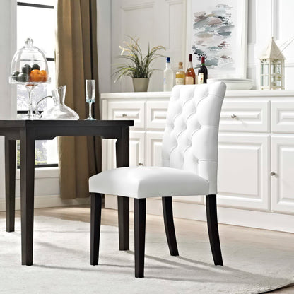 Modway Outlet Duchess Button Tufted Vegan Leather Dining Chair by Modway  Bar and Dining Furniture White - EEI-2230-WHI